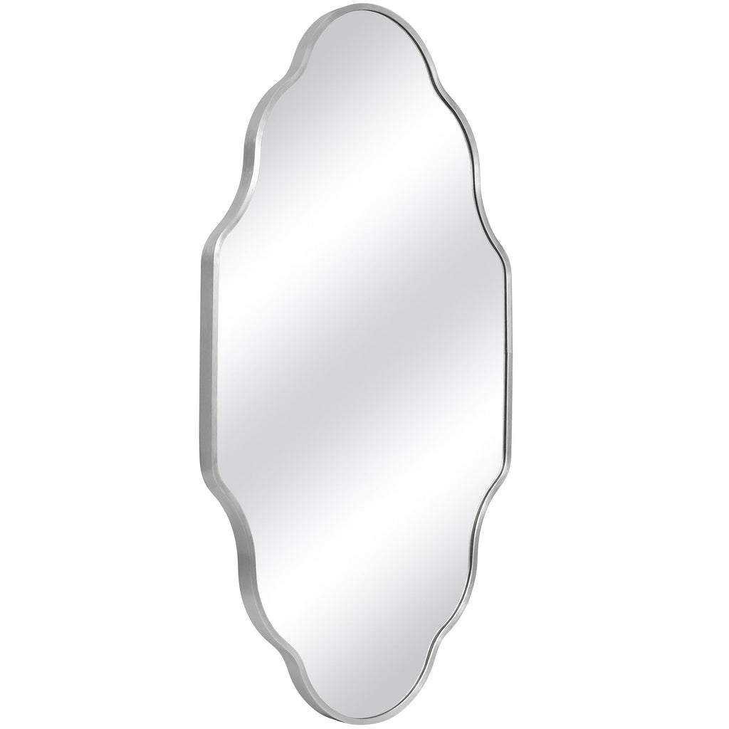 Miroir mural irrégulier festonné avec cadre en alliage d'aluminium