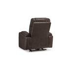Fauteuil inclinable électrique Scon, 94 cm, éclairage LED, similicuir marron
