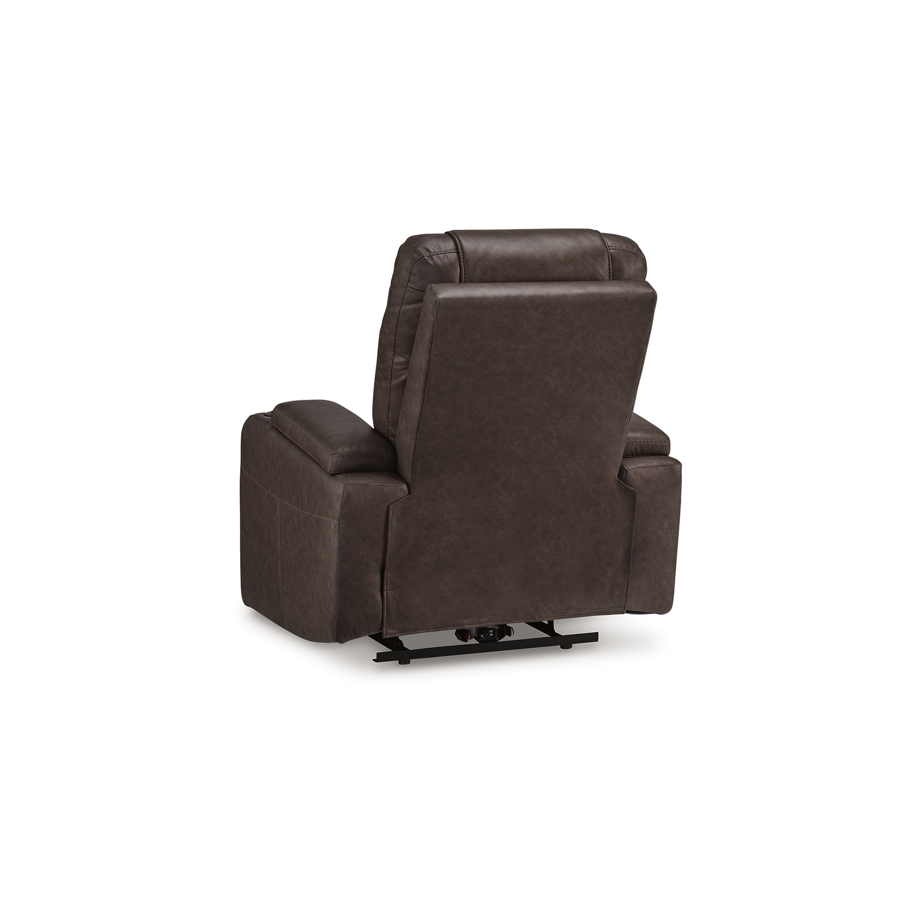 Fauteuil inclinable électrique Scon, 94 cm, éclairage LED, similicuir marron