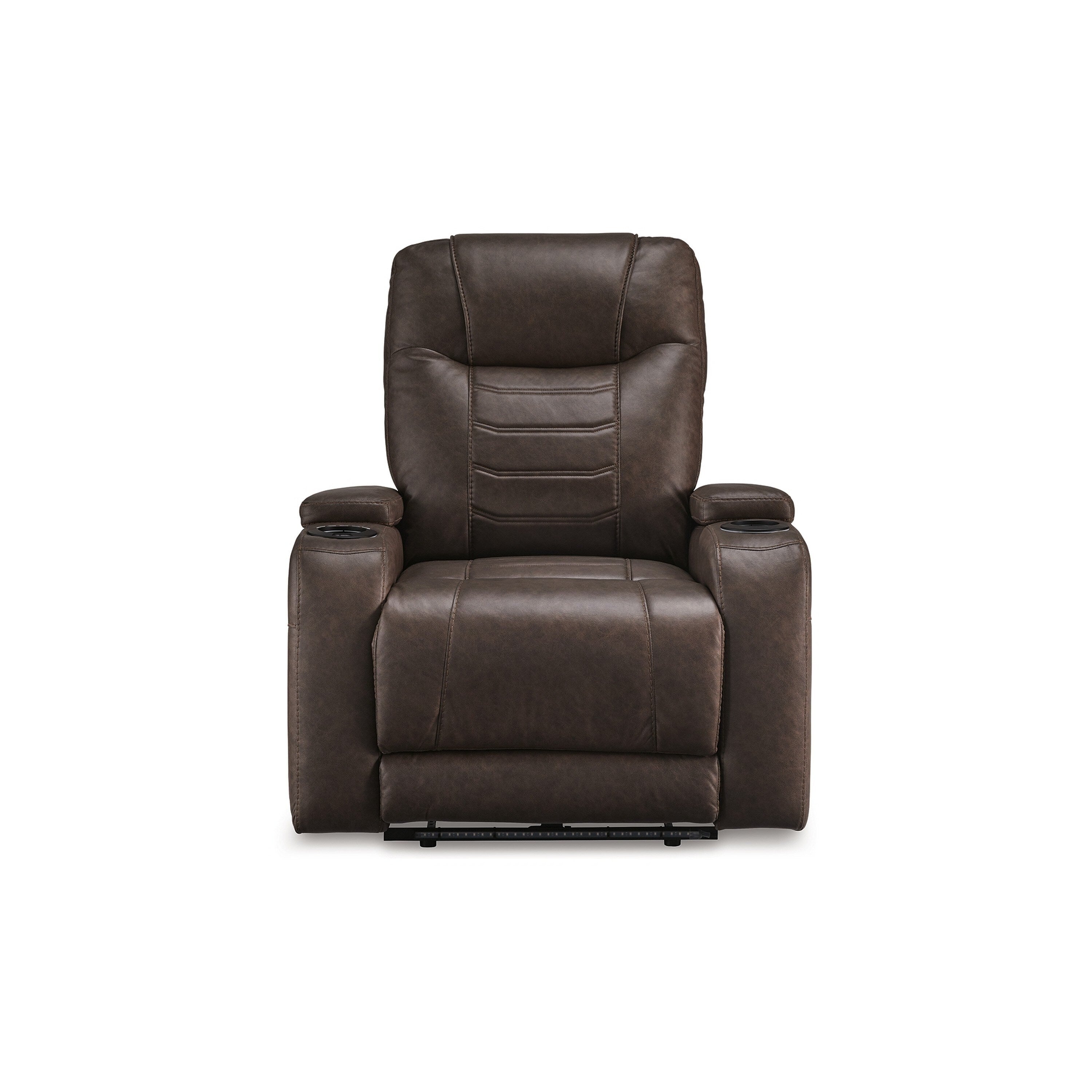 Fauteuil inclinable électrique Scon, 94 cm, éclairage LED, similicuir marron
