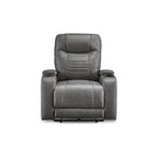 Fauteuil inclinable électrique Scon, 94 cm, éclairage LED, similicuir gris