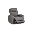 Fauteuil inclinable électrique Scon, 94 cm, éclairage LED, similicuir gris