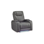 Fauteuil inclinable électrique Scon, 94 cm, éclairage LED, similicuir gris