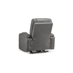 Fauteuil inclinable électrique Scon, 94 cm, éclairage LED, similicuir gris