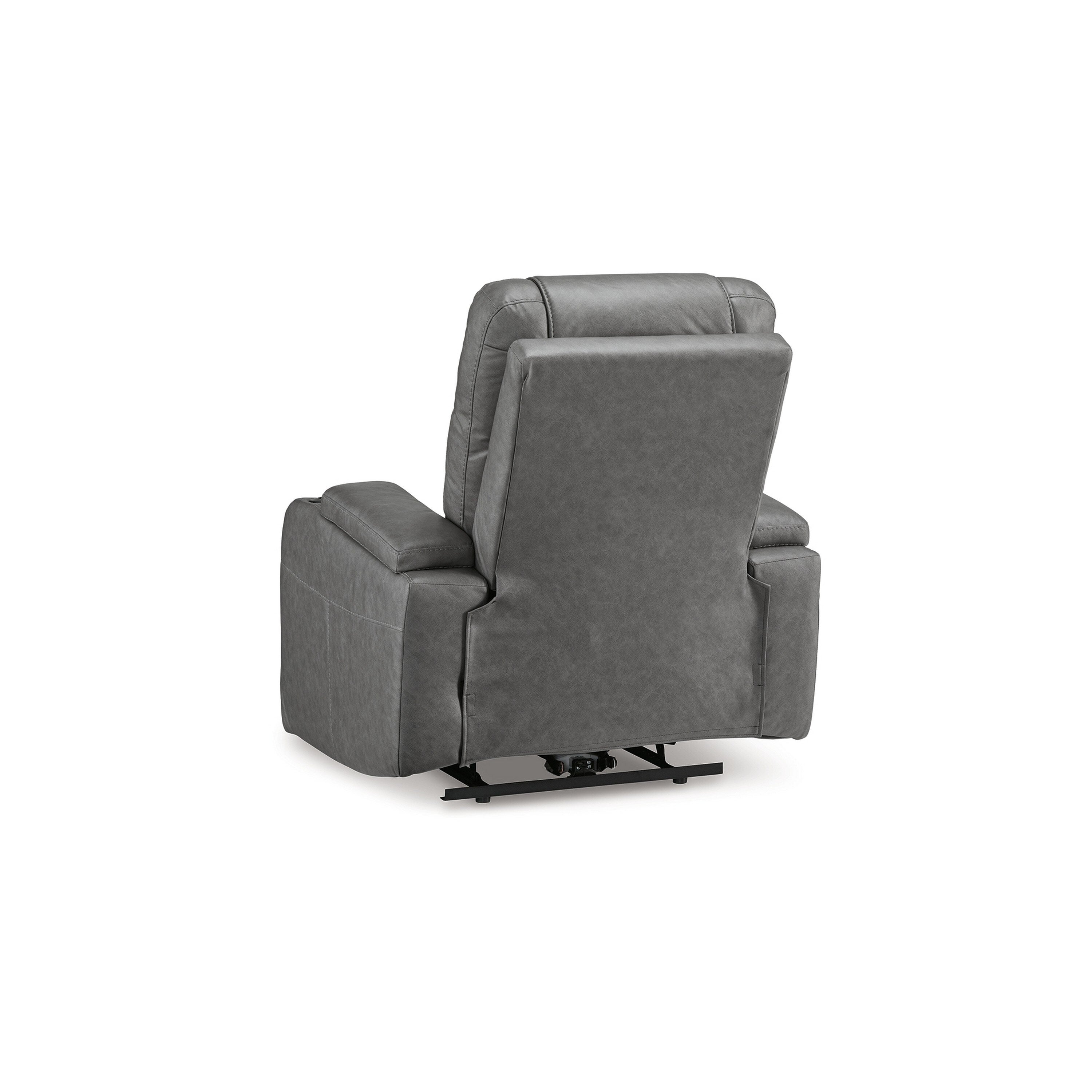 Fauteuil inclinable électrique Scon, 94 cm, éclairage LED, similicuir gris
