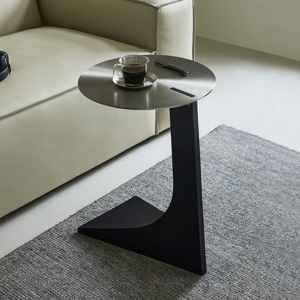 Sea Lion Stainless Steel Round Side Table