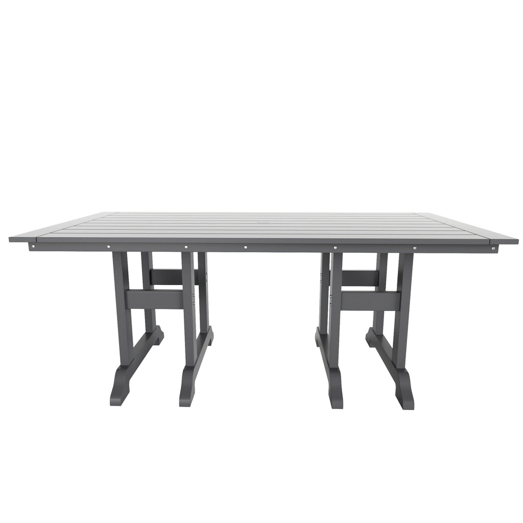 Ensemble de salle à manger d'extérieur Polytrends Altura 6 pièces, rectangulaire, écologique, toutes saisons, avec banc