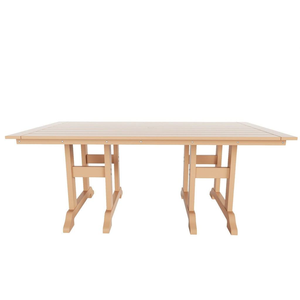 Ensemble de salle à manger d'extérieur Polytrends Altura 6 pièces, rectangulaire, écologique, toutes saisons, avec banc