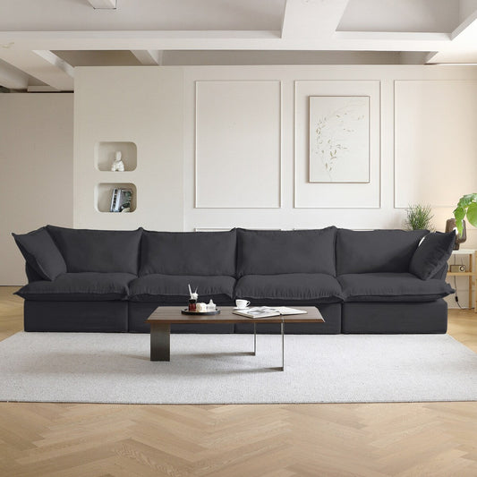 Canapés sectionnels pour salon, canapé sectionnel modulaire 4 places, housses de coussin amovibles