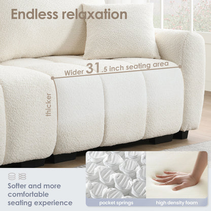 Canapé sectionnel ottoman mobile, mousse haute densité, combinaison libre