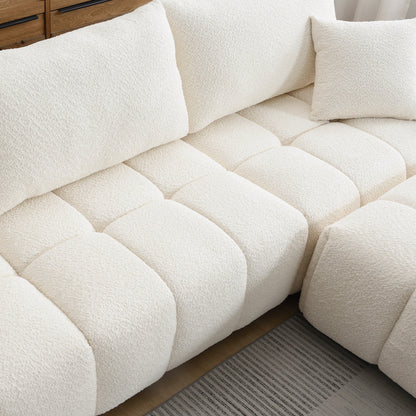 Canapé sectionnel ottoman mobile, mousse haute densité, combinaison libre