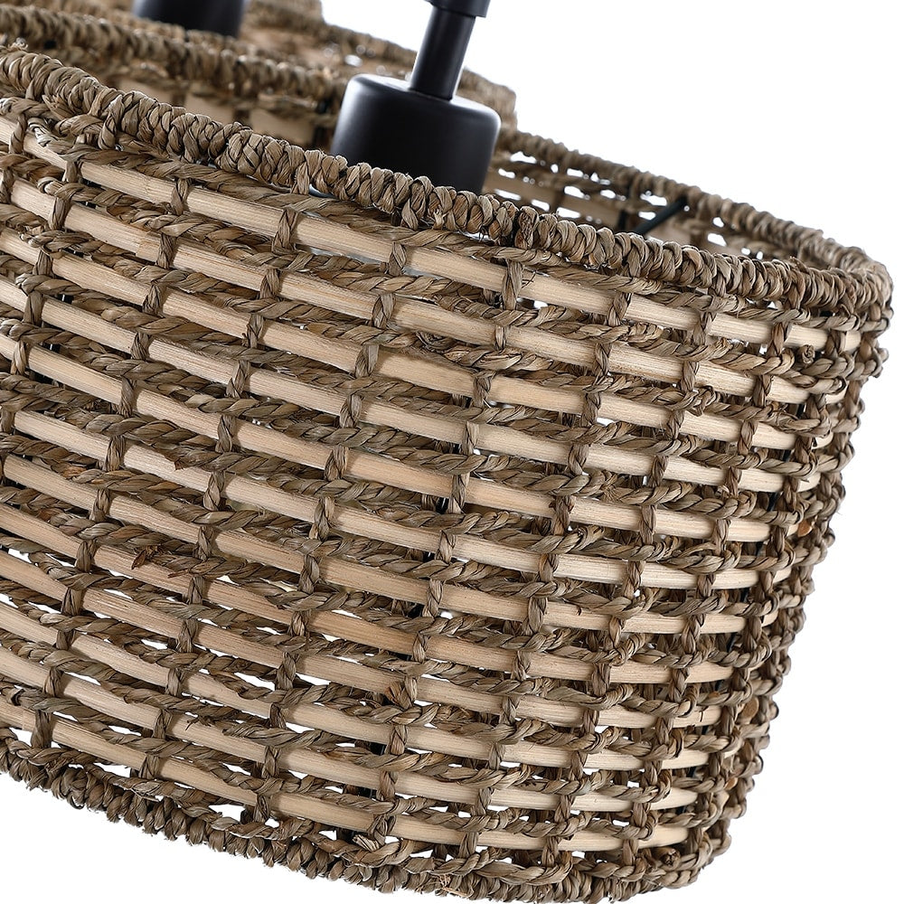 Lustre linéaire noir Sedgy à 3 lumières pour îlot de cuisine de style ferme - 41 W