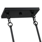 Lustre linéaire noir Sedgy à 3 lumières pour îlot de cuisine de style ferme - 41 W