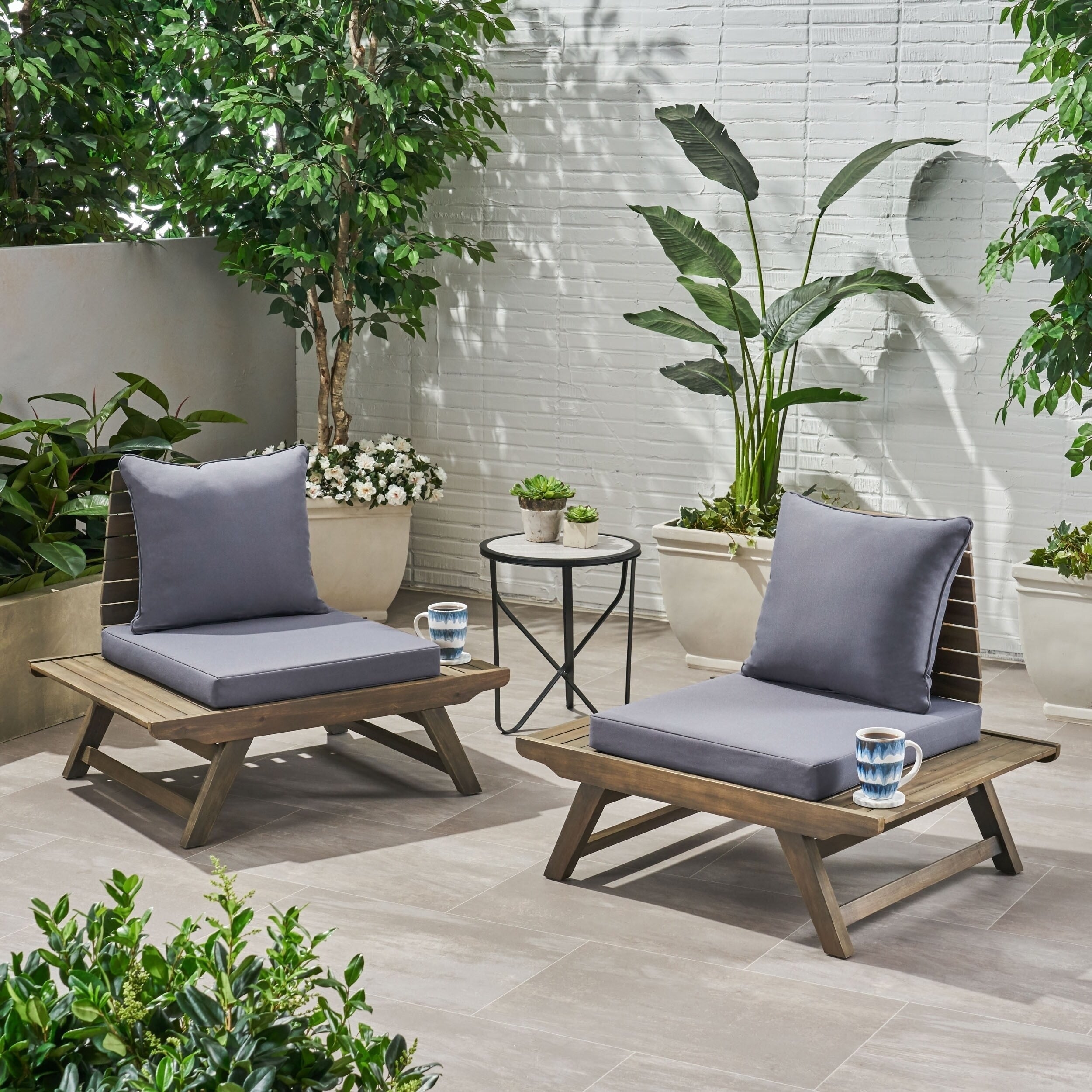 Chaises d'extérieur en bois d'acacia Sedona (lot de 2) par Christopher Knight Home