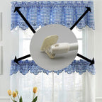 Lot de 4 crochets auto-adhésifs pour rideaux de cuisine - n/a