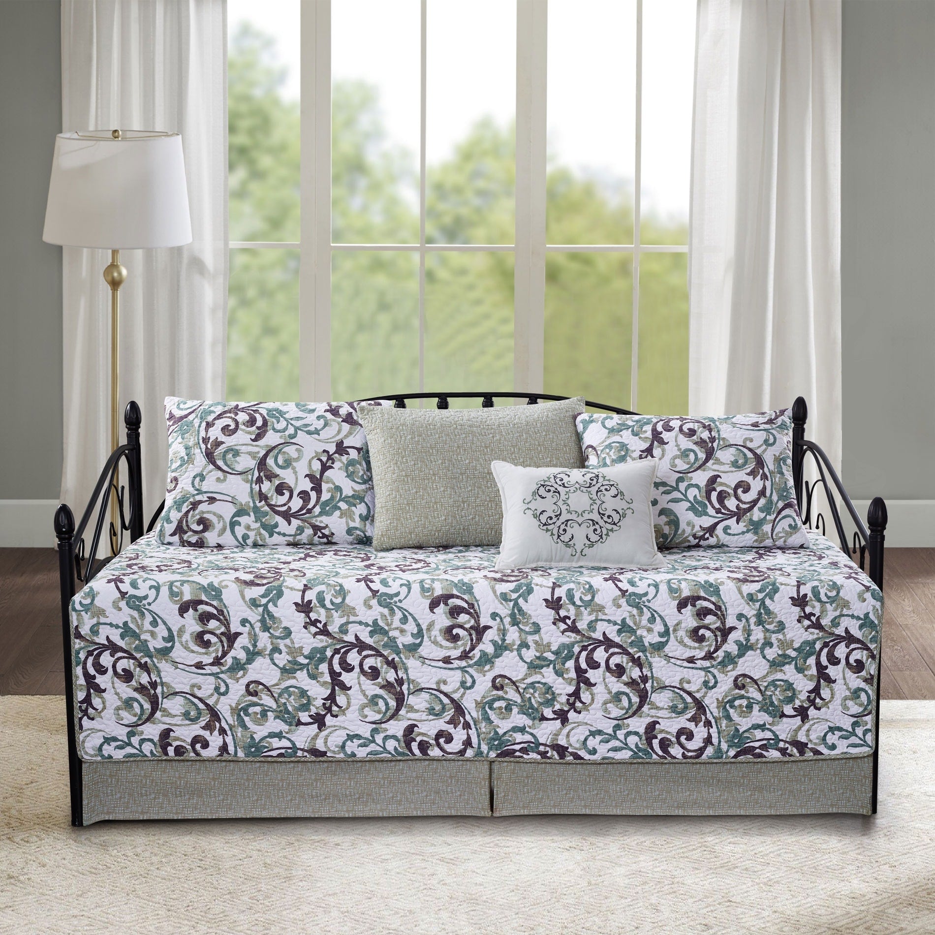 Ensemble couvre-lit Serenta 6 pièces en coton mélangé - 75 x 39