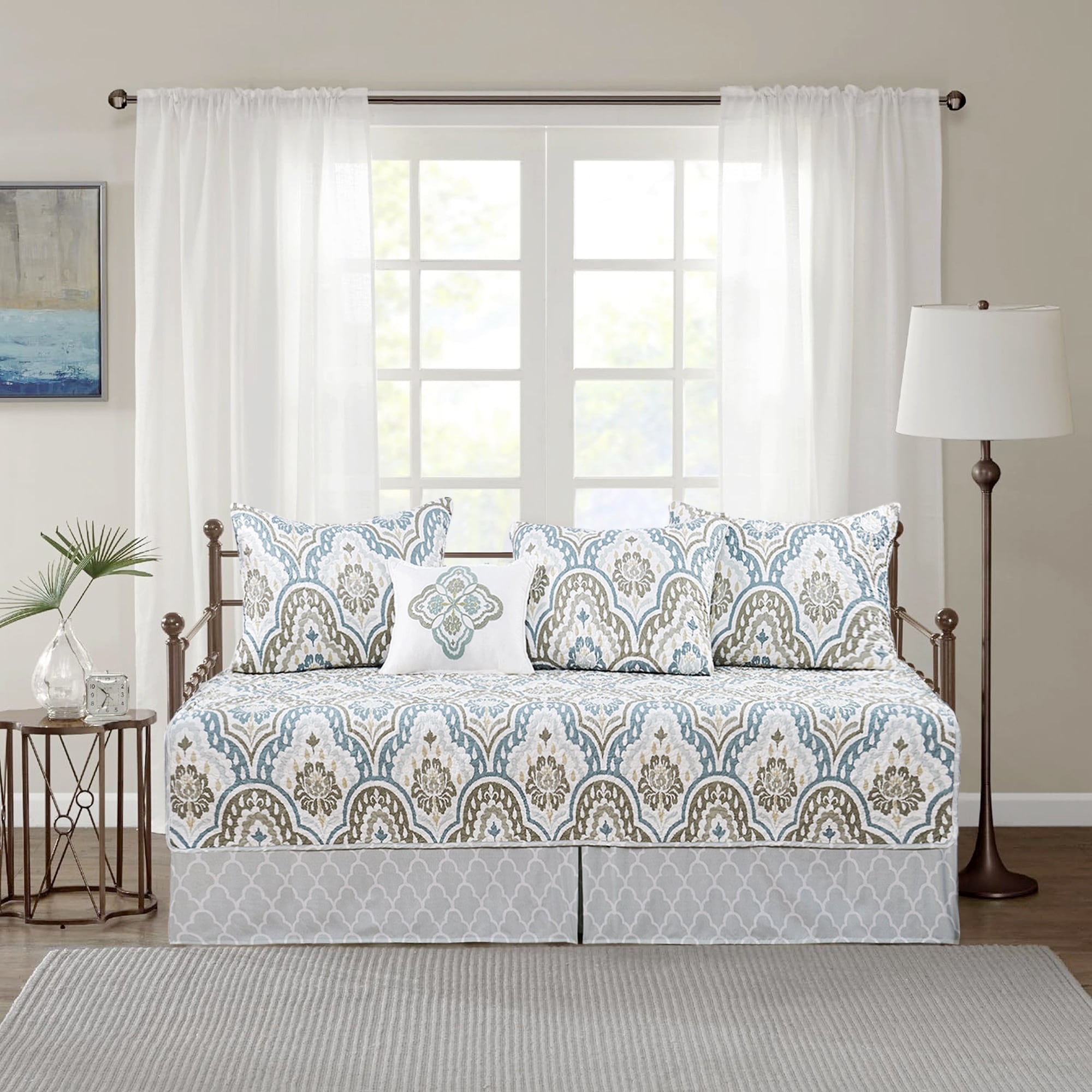 Ensemble couvre-lit Serenta 6 pièces en coton mélangé - 75 x 39