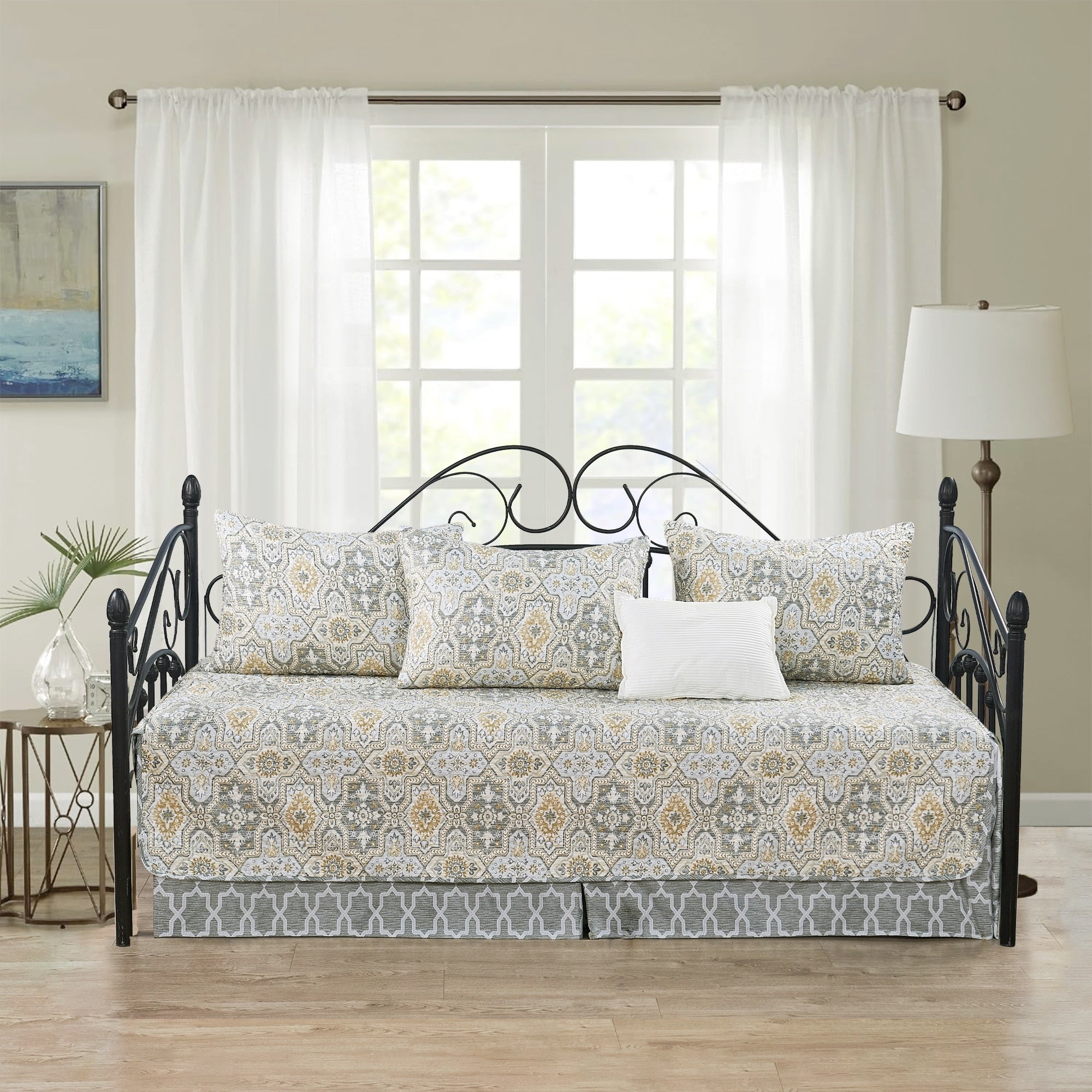 Ensemble couvre-lit Serenta 6 pièces en coton mélangé - 75 x 39