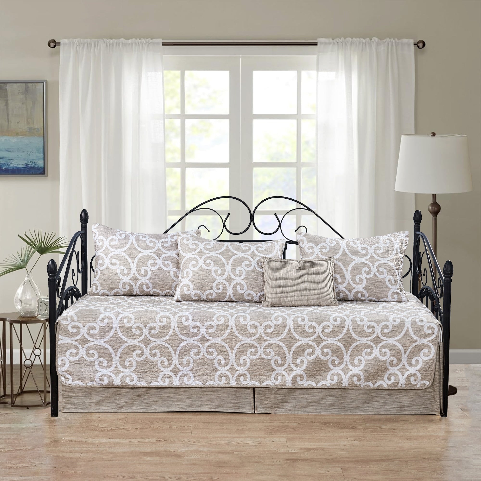 Ensemble couvre-lit Serenta 6 pièces en coton mélangé - 75 x 39