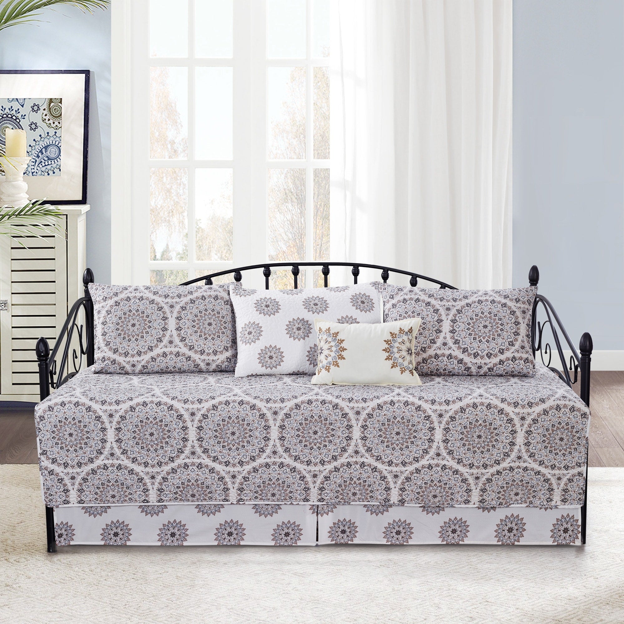 Ensemble couvre-lit Serenta 6 pièces en coton mélangé - 75 x 39