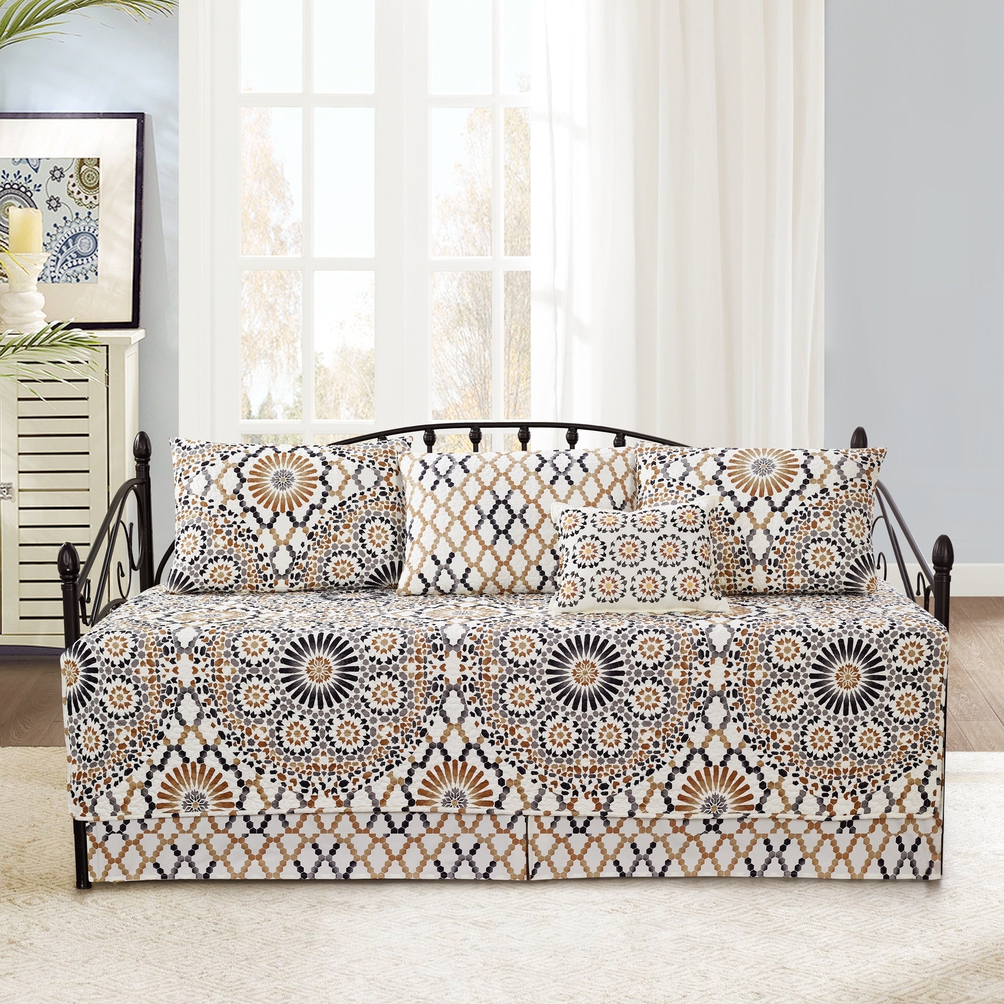 Ensemble couvre-lit Serenta 6 pièces en coton mélangé - 75 x 39