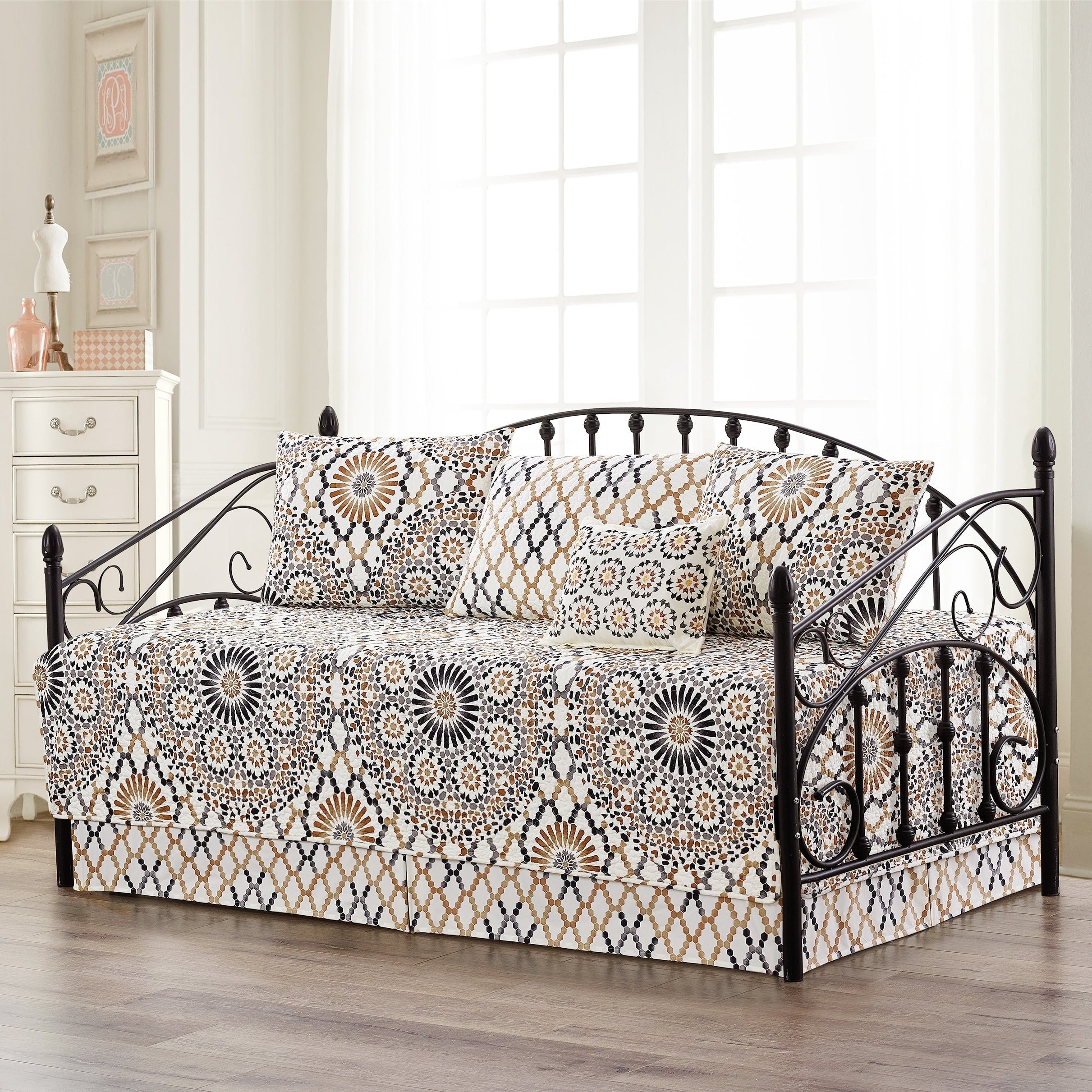 Ensemble couvre-lit Serenta 6 pièces en coton mélangé - 75 x 39