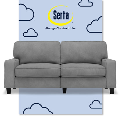 Canapé Serta Palisades 73 à accoudoirs droits, polyester facile d'entretien, dossier moelleux et coussins d'assise à ressorts ensachés