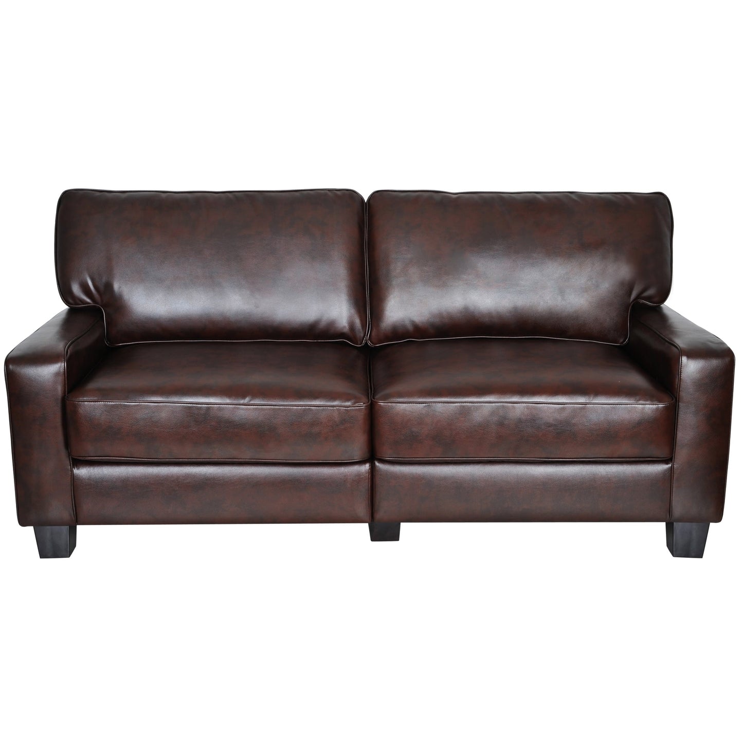 Canapé Serta Palisades 73 à accoudoirs droits, polyester facile d'entretien, dossier moelleux et coussins d'assise à ressorts ensachés