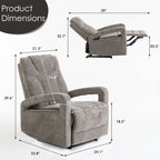 Ensemble de 1 fauteuil inclinable rembourré