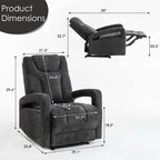 Ensemble de 1 fauteuil inclinable rembourré