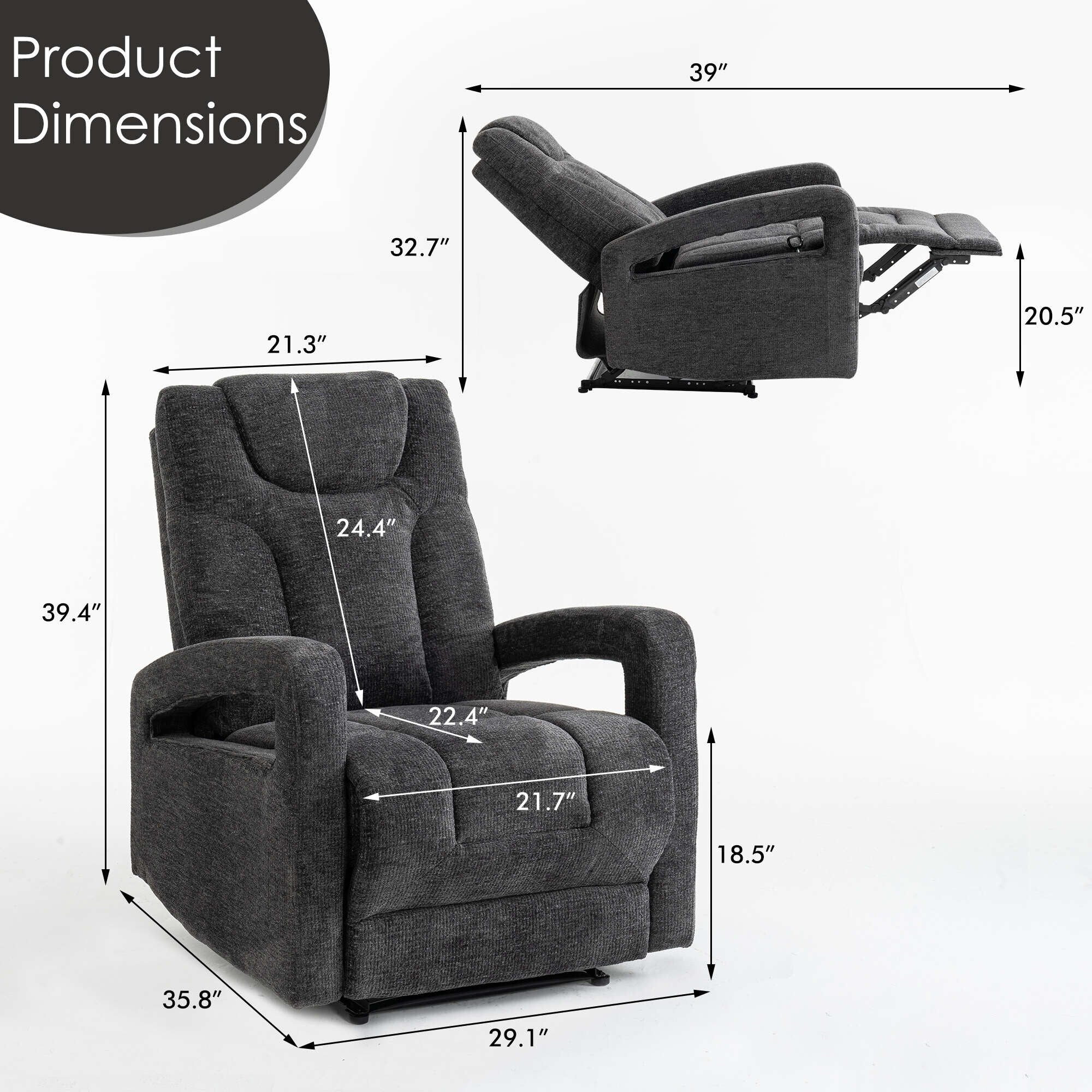 Ensemble de 1 fauteuil inclinable rembourré