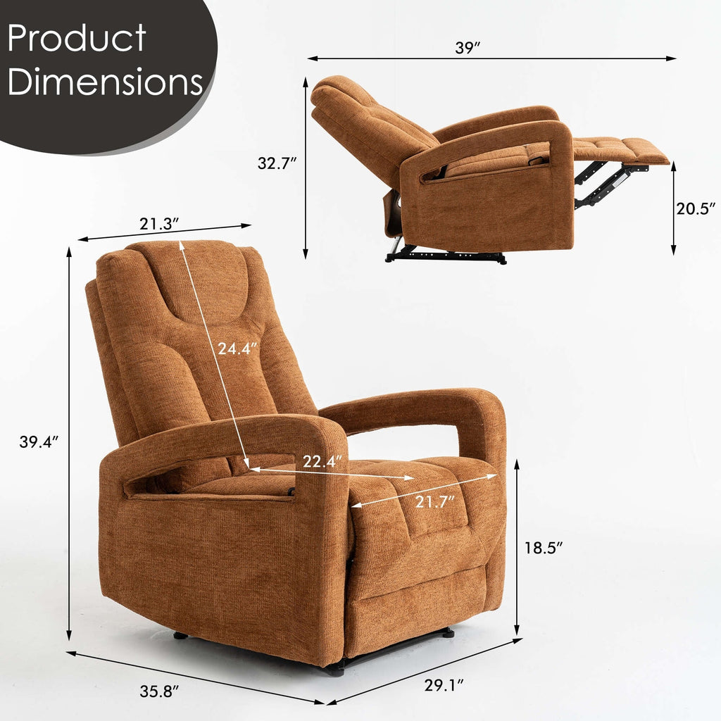 Ensemble de 1 fauteuil inclinable rembourré