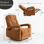 Ensemble de 1 fauteuil inclinable rembourré