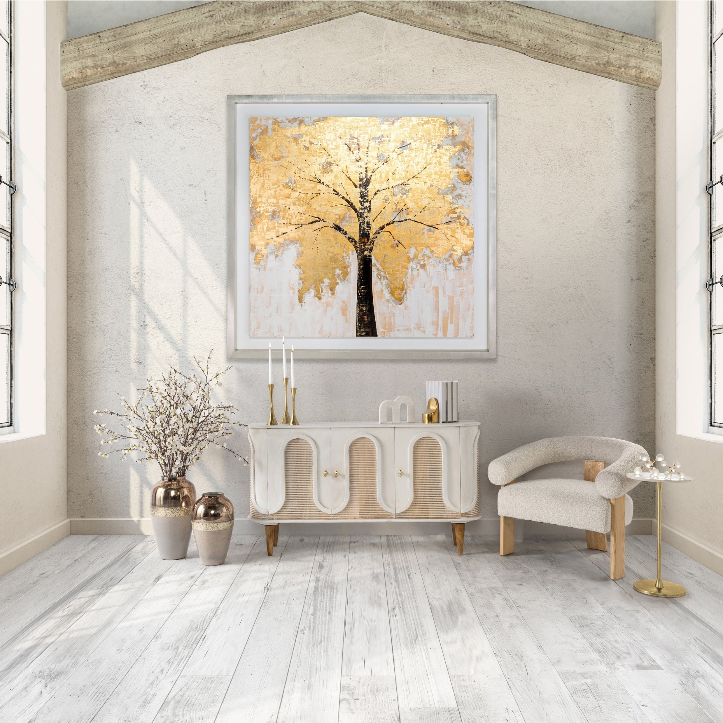 Sagebrook Home Modern Glam Ensemble de 2 serre-livres en céramique Ensemble de serre-livres dorés simples et contemporains - 4 x 3 x 6