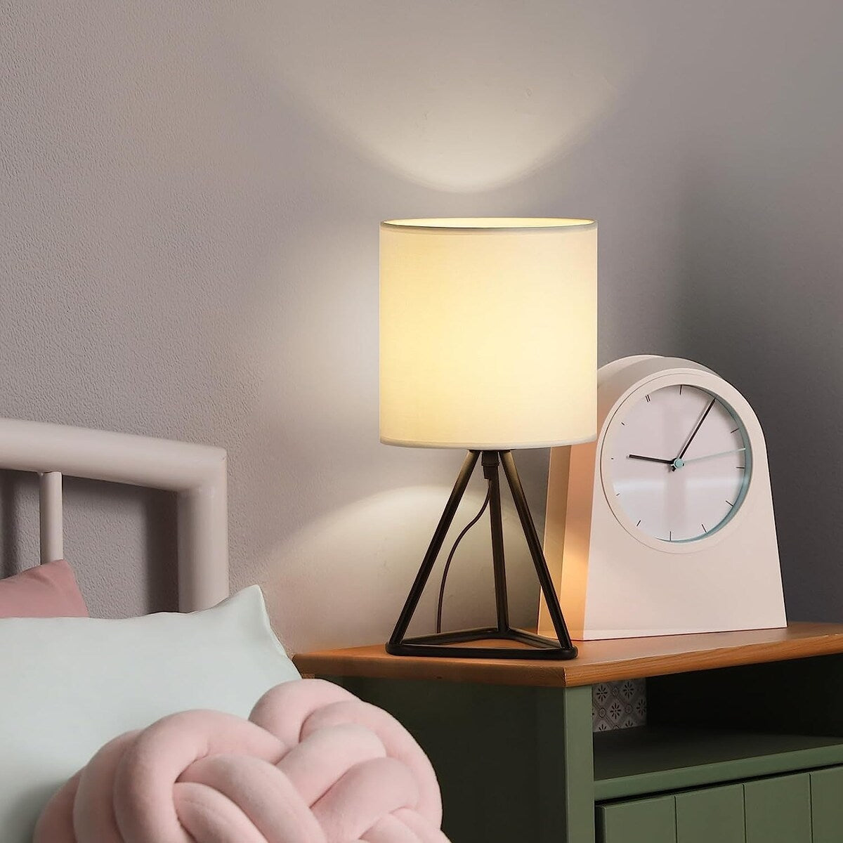 Lot de 2 jolies lampes de chevet modernes pour salon et chambre à coucher
