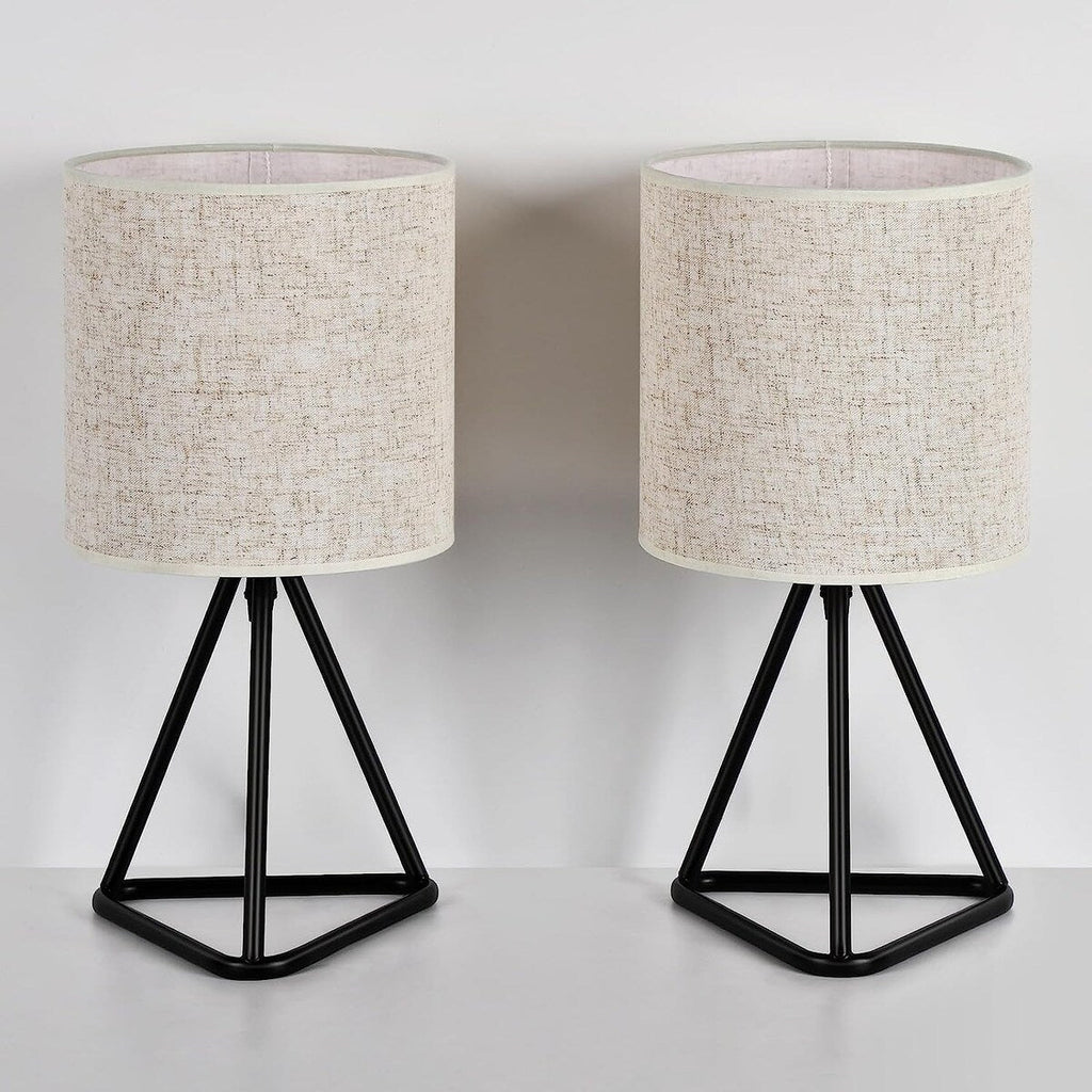Lot de 2 jolies lampes de chevet modernes pour salon et chambre à coucher