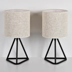 Lot de 2 jolies lampes de chevet modernes pour salon et chambre à coucher
