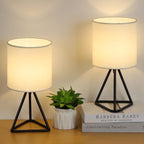 Lot de 2 jolies lampes de chevet modernes pour salon et chambre à coucher