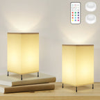 Lot de 2 petites lampes de table avec télécommande