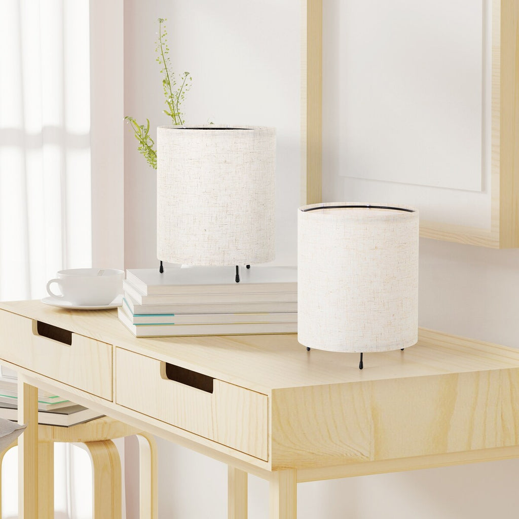 Lot de 2 petites lampes de table avec télécommande
