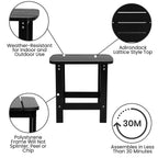 Ensemble de 2 chaises à bascule Adirondack en polyrésine avec 1 table d'appoint