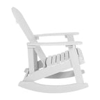 Ensemble de 2 chaises à bascule Adirondack en polyrésine avec 1 table d'appoint
