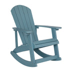 Ensemble de 2 chaises à bascule Adirondack en polyrésine avec 1 table d'appoint