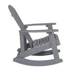 Ensemble de 2 chaises à bascule Adirondack en polyrésine avec 1 table d'appoint