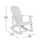 Ensemble de 2 chaises à bascule Adirondack en polyrésine avec 1 table d'appoint