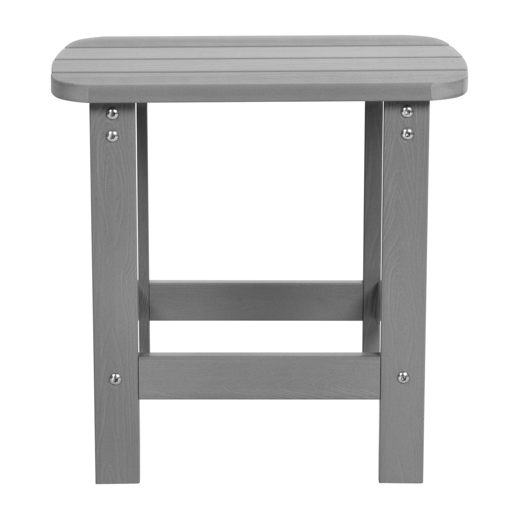 Ensemble de 2 chaises à bascule Adirondack en polyrésine avec 1 table d'appoint
