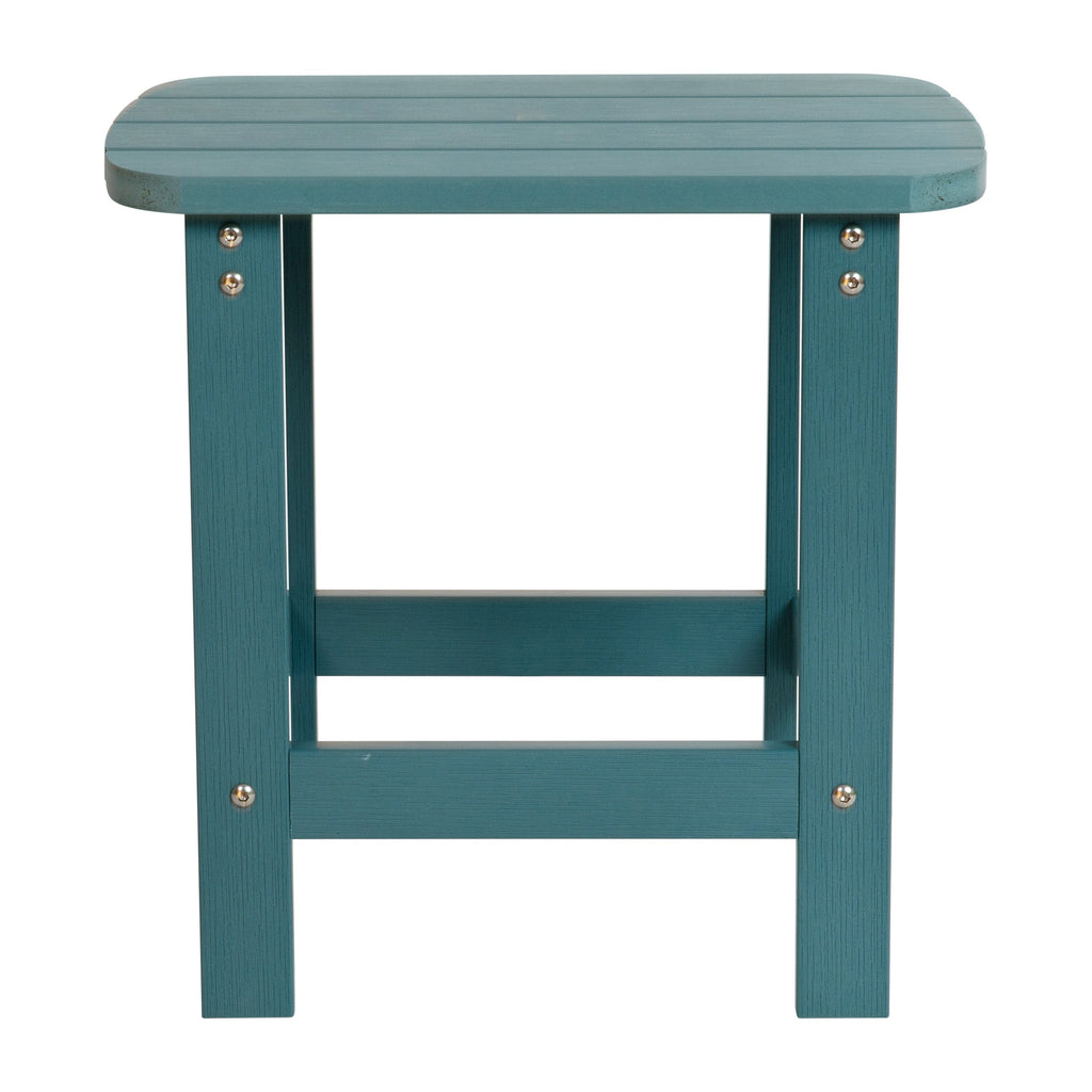 Ensemble de 2 chaises à bascule Adirondack en polyrésine avec 1 table d'appoint