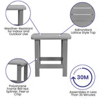 Ensemble de 2 chaises à bascule Adirondack en polyrésine avec 1 table d'appoint