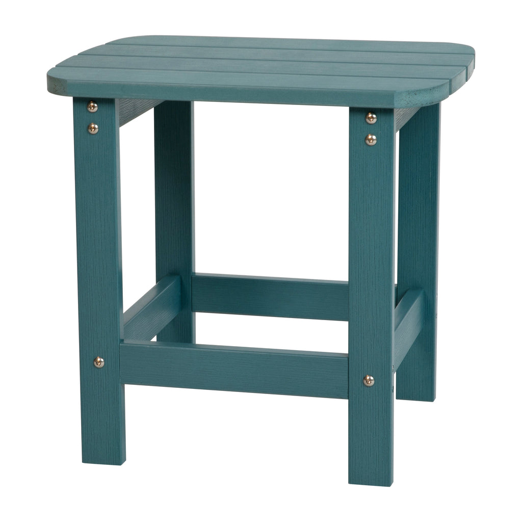 Ensemble de 2 chaises à bascule Adirondack en polyrésine avec 1 table d'appoint
