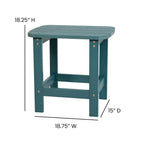 Ensemble de 2 chaises à bascule Adirondack en polyrésine avec 1 table d'appoint